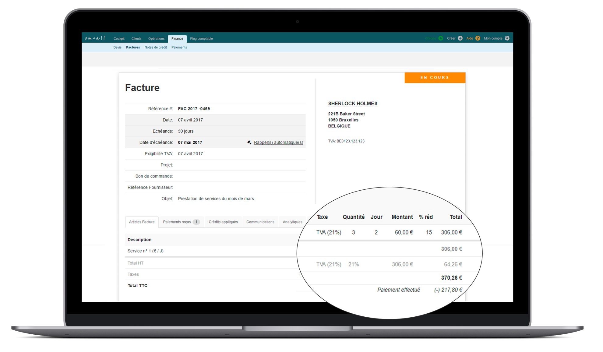 smoall - facture en ligne