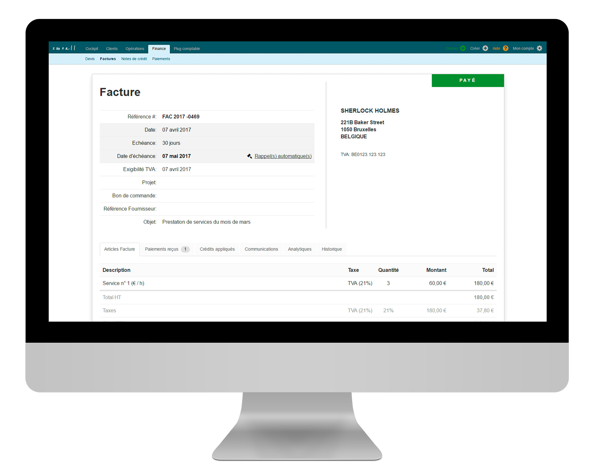 smoall-facture en ligne