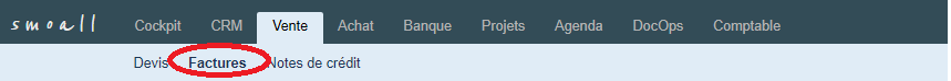 Smoall-Menu factures