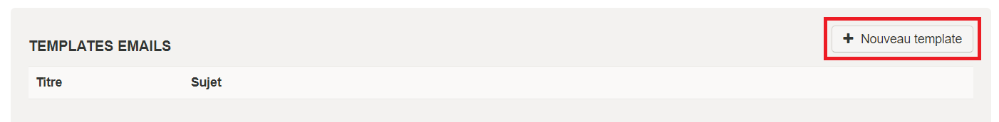 Smoall - Paramètres e-mail - création nouveau template