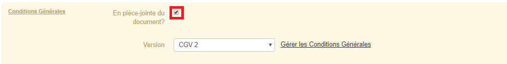 Smoall - checkbox conditions générales dans facture