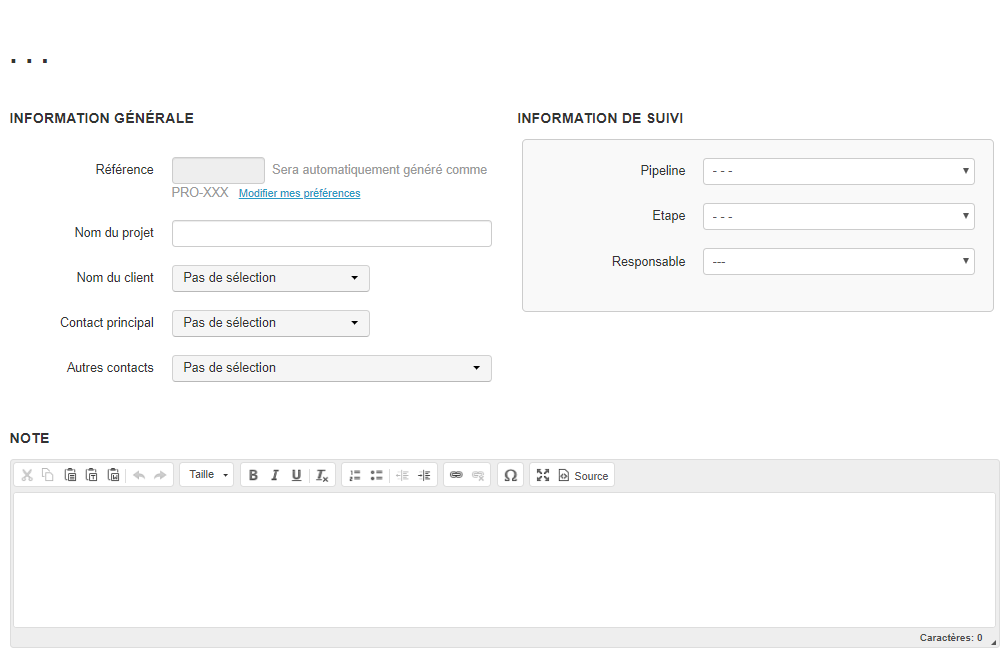 Smoall-Projets-création projet