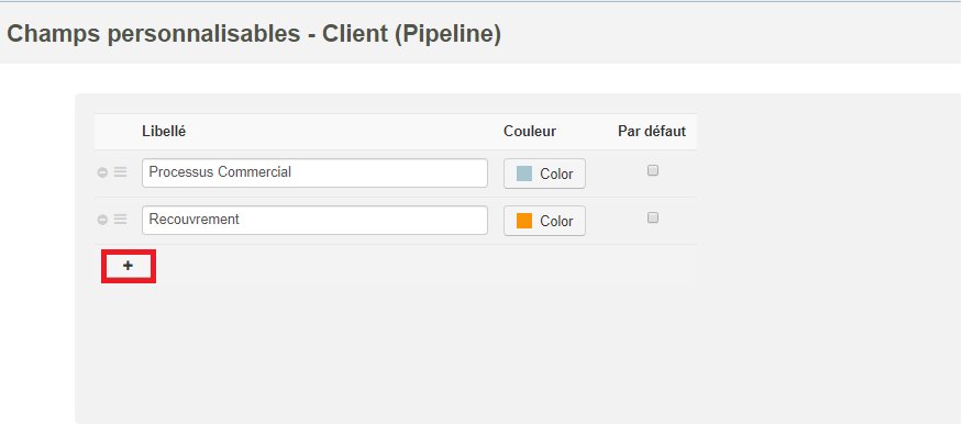 Smoall Création pipeline client ajout