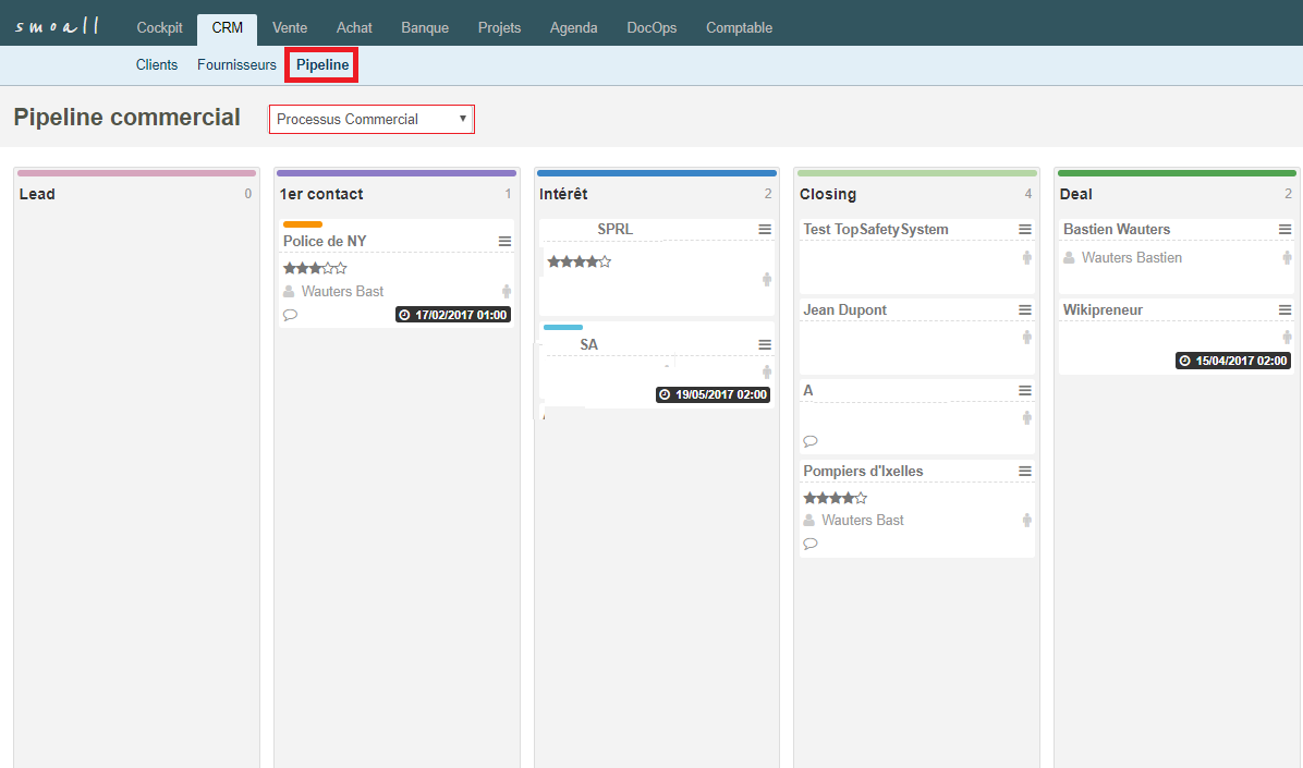 Smoall Exemple pipeline client