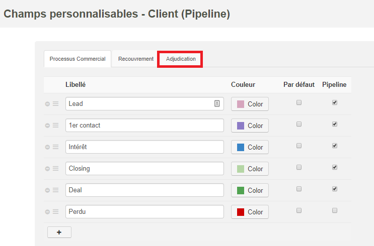 Smoall-Tab Pipeline pour création étape