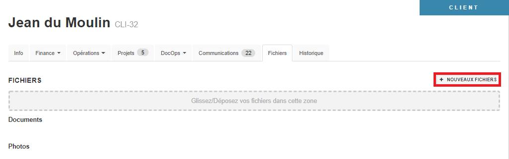 Smoall-Ajouter fichier dans fiche client via explorateur