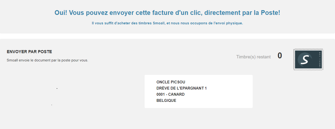Smoall-devis-envoi par poste timbres à acheter